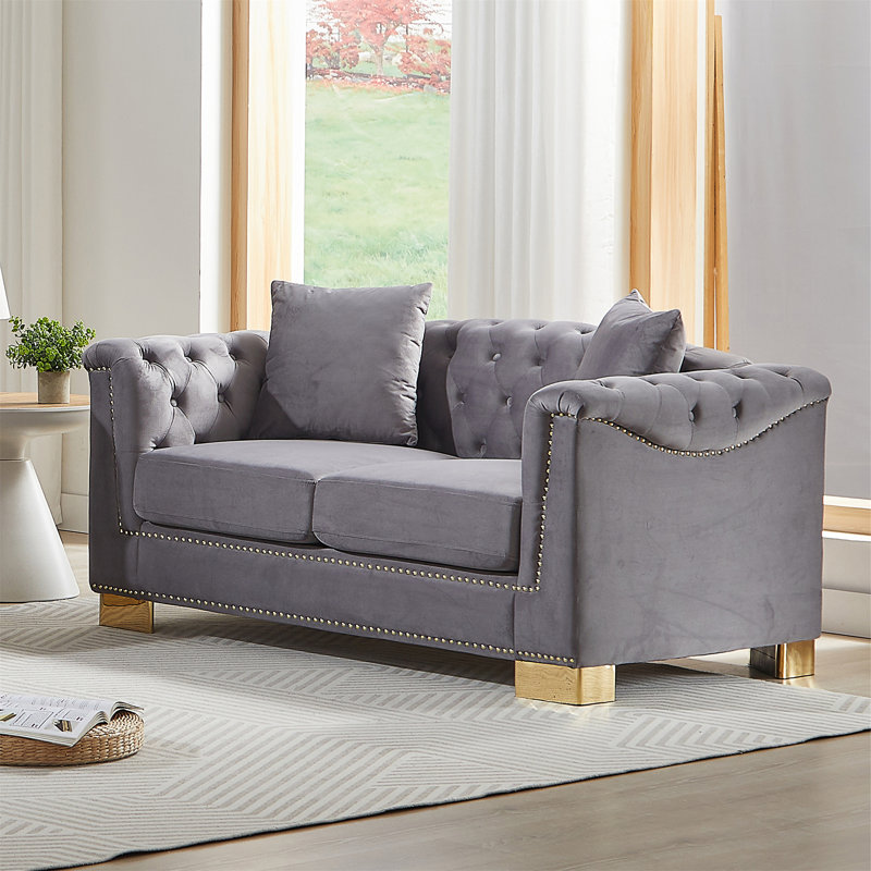 Canapé classique de style moderne, Gris