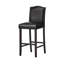 Paire en cuir reconstitué de 2 po avec finition noyer Pu H 43,73 po x l 18,03 po x P 21,73 po