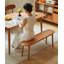 Banc minimaliste et moderne en bois d'hévéa pour salon et entrée-1003980914