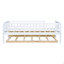 Lit de jour simple en bois avec couchette et garde-corps-124917630-124917631