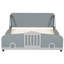 Lit plateforme gris en forme de voiture avec roues robustes - Option de chambre à coucher confortable pleine grandeur et pratique-1335130128-1335130130