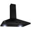Hotte de cuisine murale convertible 217 pi³/min de 30 po en acier inoxydable peint en noir avec filtres à maillage et lumières à DEL-63469521