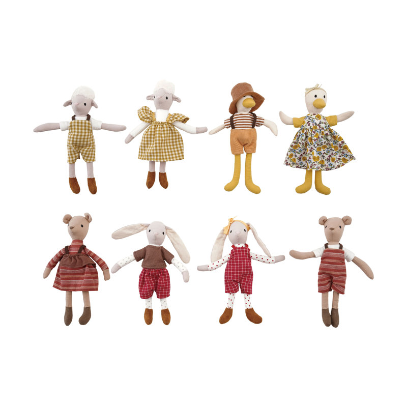 8 pièces de poupées en coton