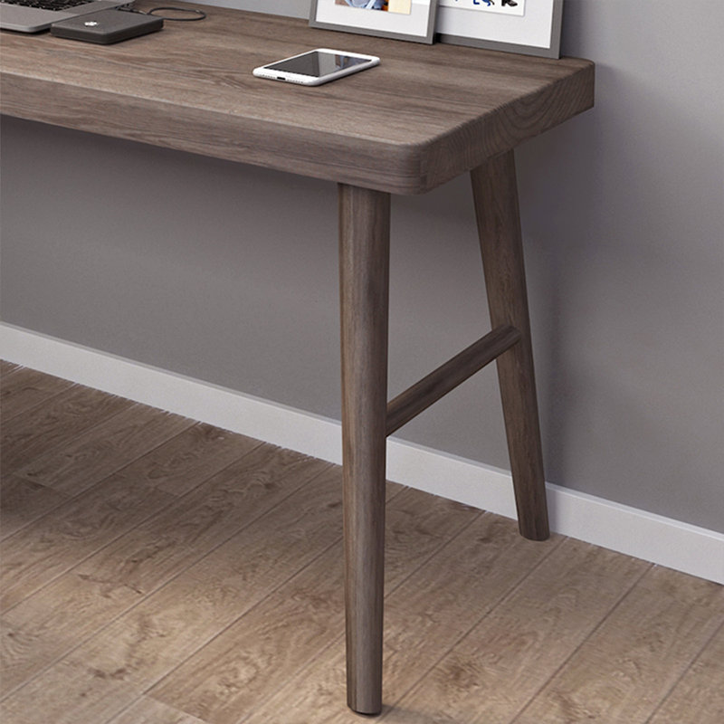 Bureau en bois massif en L noyer clair, H 29,53 po x l 55,12 po x P 39,37 po, Retour à gauche