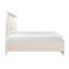 Lit plateforme moderne de luxe avec rangement pour pied de lit et tête de lit en bois clair