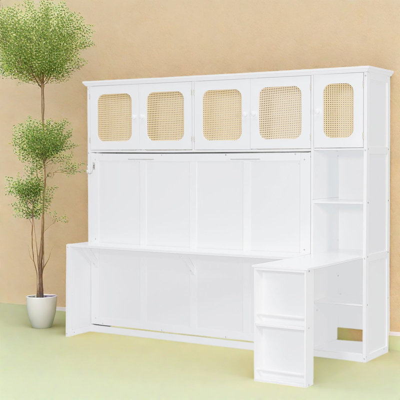 Lits escamotables peu encombrants avec rangement, lit escamotable en bois aggloméré pour bureau à domicile