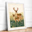 Deer and Fawn Mid-Century - Framed Print-1554170834-1554170835