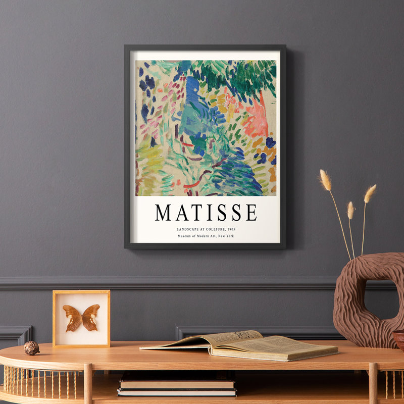 Matisse CDXC III, reproduction encadrée - bois massif, H 20 po x l 16 po, Noir