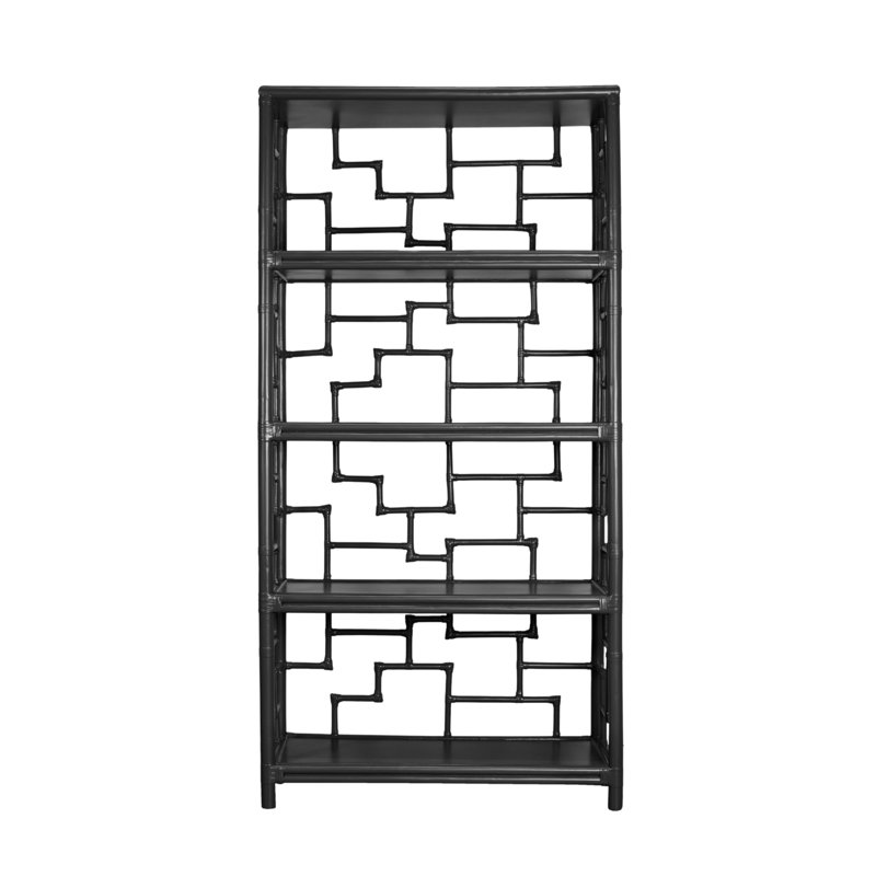 Bibliothèque Tibet H 72 "x l 36", Noir, noir, noir, noir