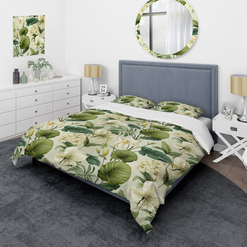 Ensemble de housse de couette Vintage Jungle II, Housse de couette pour grand lit et 2 taies décor