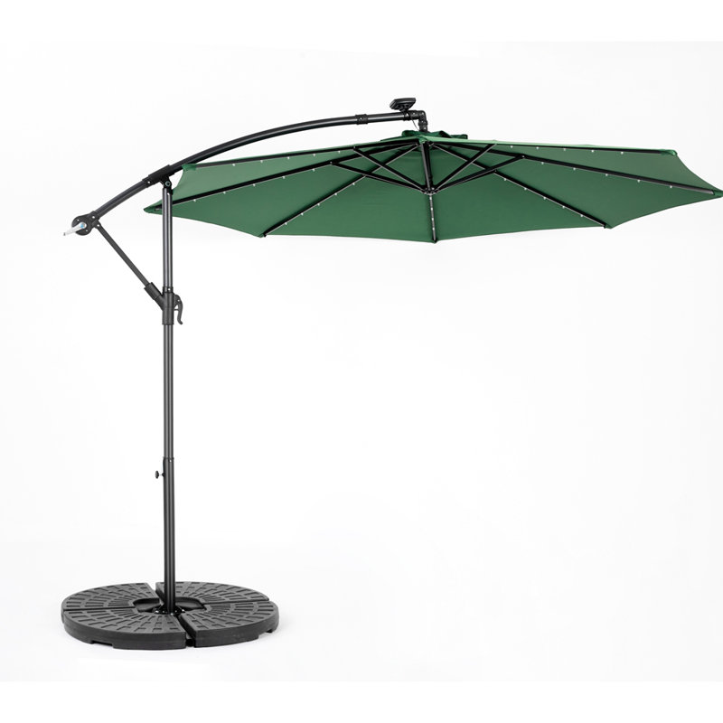 Parasol de marché à DEL 10 pi, Dark Green, 115.75" W x 115.75" D