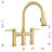 Empressa Pull-Down Dual-Spray Bridge Faucet-66477615