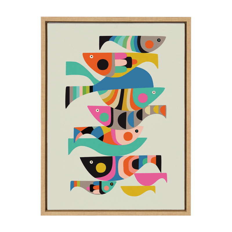 Under the Sea par Rachel Lee 3 Birdies Studio, reproduction d'art sur toile encadrée, 18 po x 24 po, Naturel