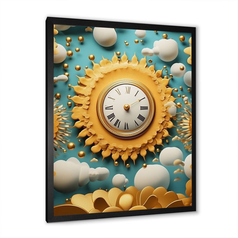 Impermanence Futur géométrie, H 40 po x l 30 po x P 1,5 po, Cadre simple noir