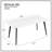 Porcelain Dining Table White 70"