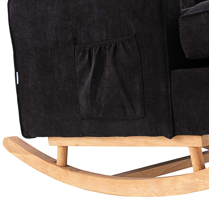 Chaise berçante Abhimanyu, Polyester noir