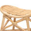 Tabouret de style bohémien moderne fabriqué à partir d'un siège plié naturel avec pieds croisés en angle, entièrement assemblé, brun 18,39 po de largeur, 12,93 po de profondeur, 18,3 po de hauteur, 4,18 lb de largeur et de profondeur
