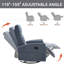Fauteuil inclinable manuel avec chaise berçante et pivotante en tissu-1893080641