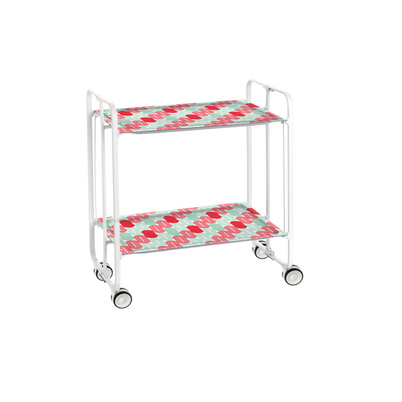 Yates Serving Cart, Red/Green