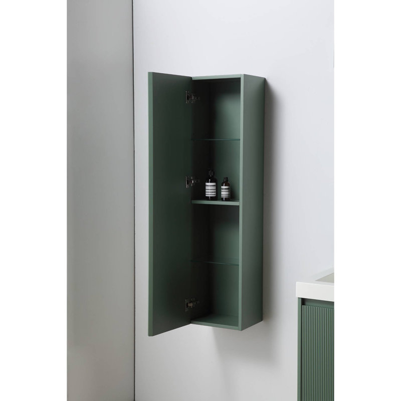 Armoire à linge murale Nikolaus, Vert aventurine