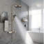 Ensemble de système de douche à 3 fonctions avec pomme de douche à effet pluie, douchette à main et bec de baignoire-117600919