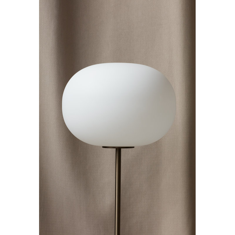 JWDA Floor Lamp, Bronzed Brass/White Carrara Marble