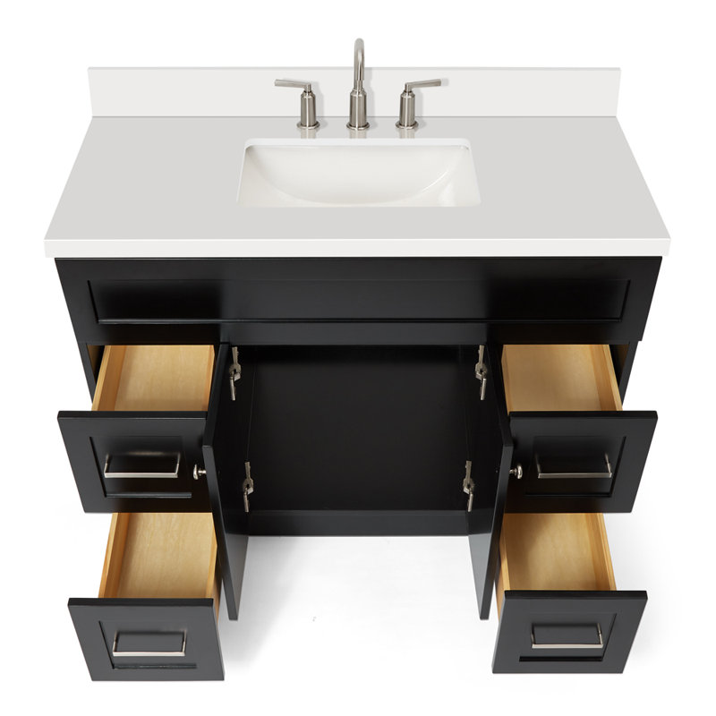 Ensemble de meuble-lavabo simple 43 po Hamlet, Noir