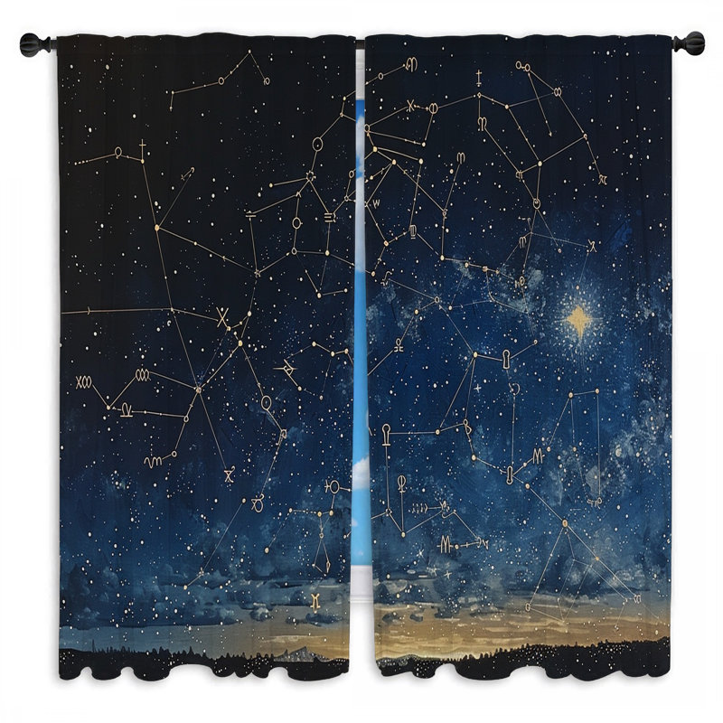 Paire de rideaux obscurcissant en polyester Michaylah, L 40 po x L 82 po