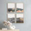 Sunset Bright Desert, impression sur papier encadrée 4 pièces-93011840-93011842