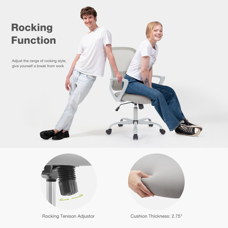 Office Ergonomic Task Chair(set Of 2), Gray