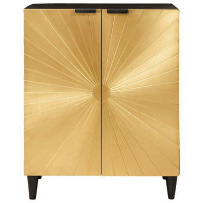 Solid Wood Rectangle Accent Cabinet