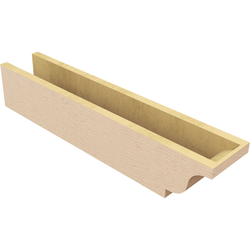 Queue de chevron Newport Woodgrain TimberThane, brun clair apprêté, H 6 po x l 32 po x P 6 po