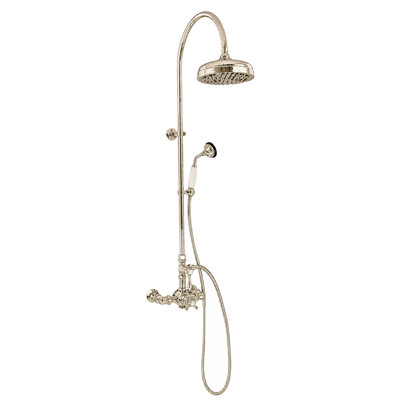 Système de douche thermostatique exposé 60 po mural avec douche à main 1,75 gal / min