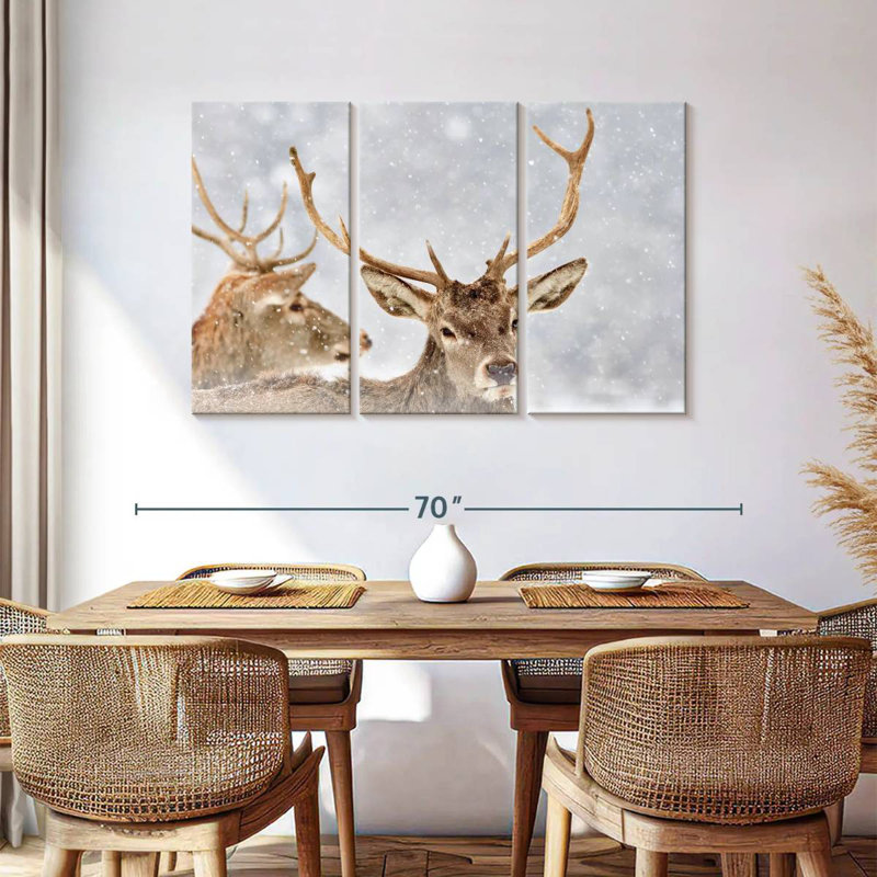 Brampt Winter Red Deer, 36" H x 57" W