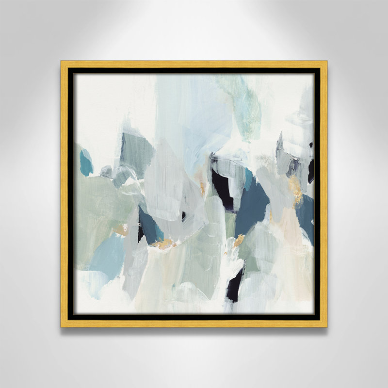 «Little Talks III» par Isabelle Z - reproduction d'art, H 13,5 po x l 13,5 po, Toile avec cadre photo, Doré