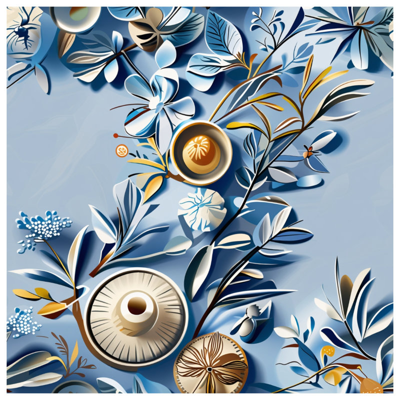 Tapisserie florale - Décoration murale, 104 po H x 88 po avec 4 œillets