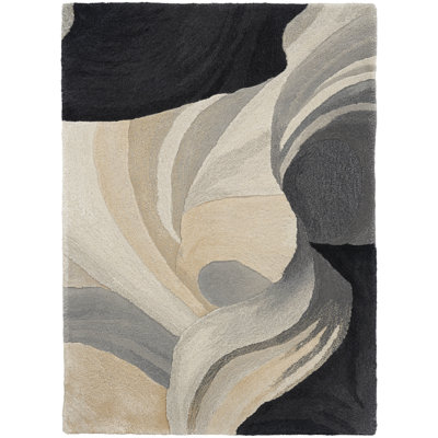  Prismatic 2' x 3' Ivory Black Modern Indoor Rug