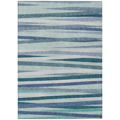  Machine Washable Indoor/Outdoor Chantille ACN997 Gray Area Rug