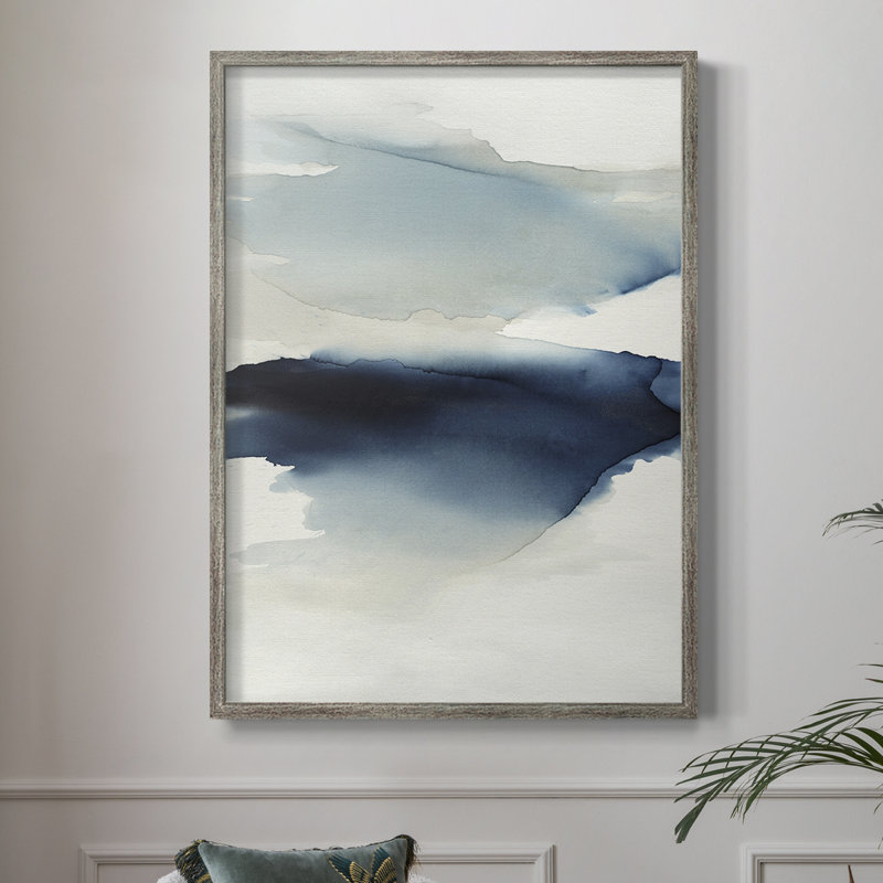 Waves I, reproduction encadrée - bois massif, H 11 po x l 9 po