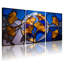 Tableau sur toile à motif de feuilles de ginkgo en vitrail (paquet de 3)-1315369345