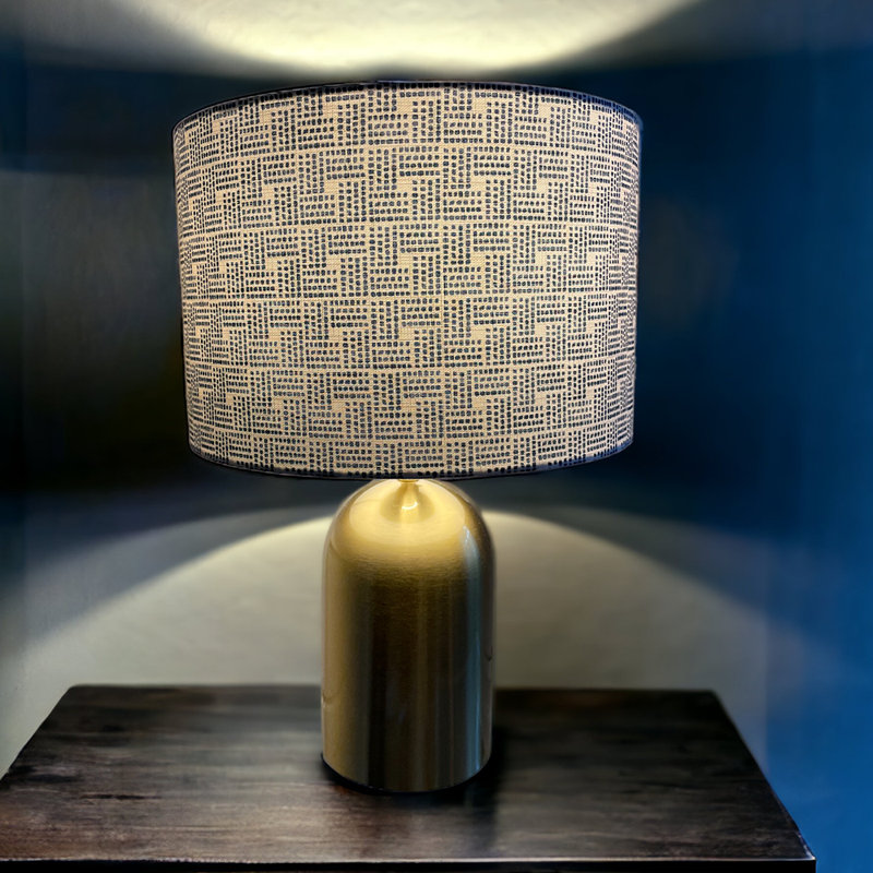 Haven Lampshade, Blue, 12" H x 16" W x 16" D