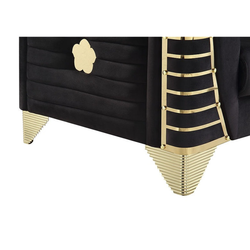 Donovan Sectional, Black Velvet