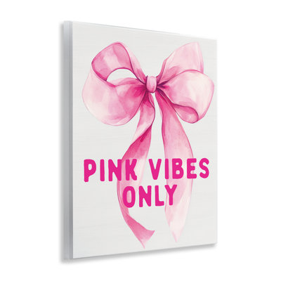 Girly Pink Vibes Only Wall Plaque, design by Lettered and Lined