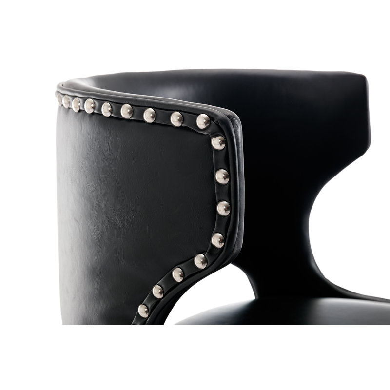 Tabouret de bar pivotant 30 po Sigmund, Noir