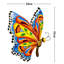 Handcrafted Metal Butterfly Wall Art – 16.5” Talavera Style Celestial Sculpture For Indoor And Outdoor Décor