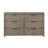 Contemporary Light Gray 6-Drawer Wood Dresser with Dovetail Construction and Chrome Edge Handles
