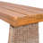 Outdoor Acacia Wood Bench(Set Of 2),Teak Finish+ Brown Wicker-1000889714