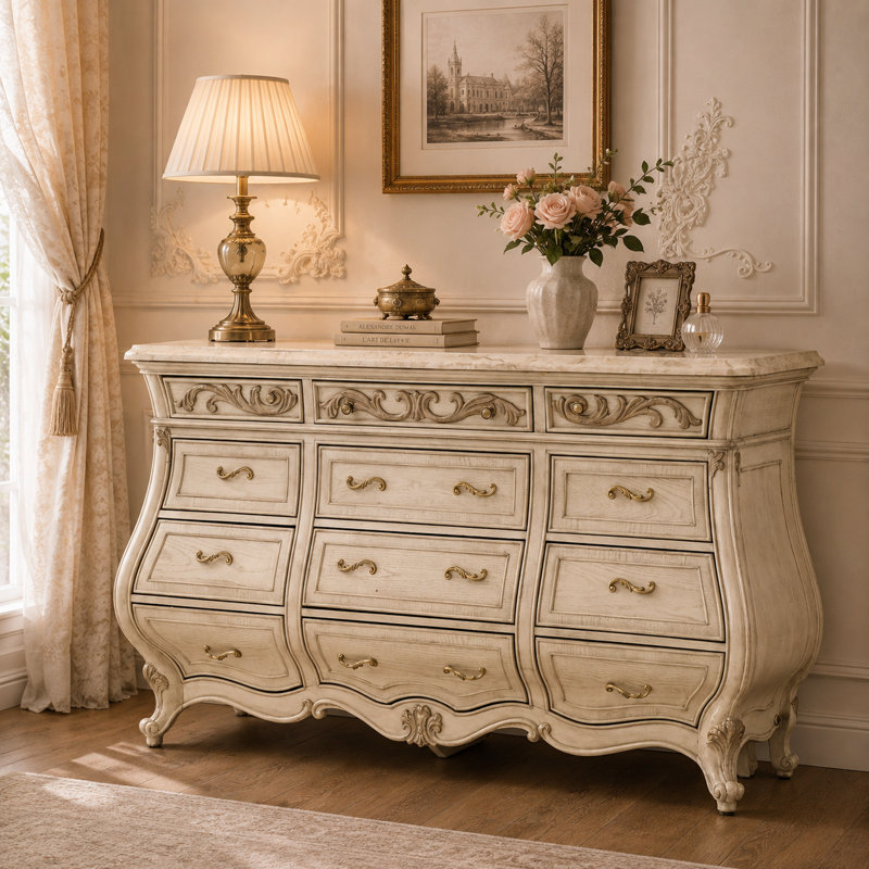 12 - Drawer Dresser, Champagne