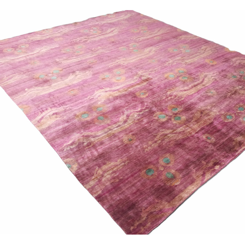 Rumi Silk Dragon Rose Rug
