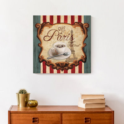 Cafe De Paris - Unframed Textual Art on Canvas